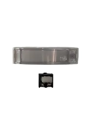 Urmet 1128//1 Genya narrow push-button panel with glass and nameplates